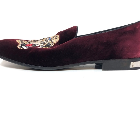 PHILLIP PLEIN VELVET SLIP ON LOAFER SIZE 44